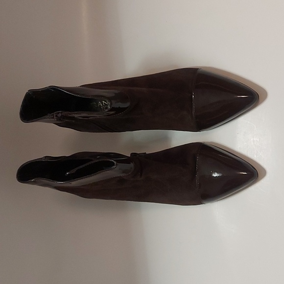 Franco Sarto brown leather ankle booties - Picture 1 of 8